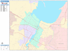 Green Bay Digital Map Color Cast Style